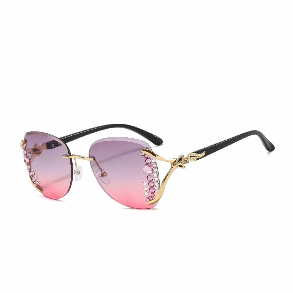 Kacamata UV400 [ Grey Pink ] Anti Radiasi - Sunglasses Wanita Korea - HM8162