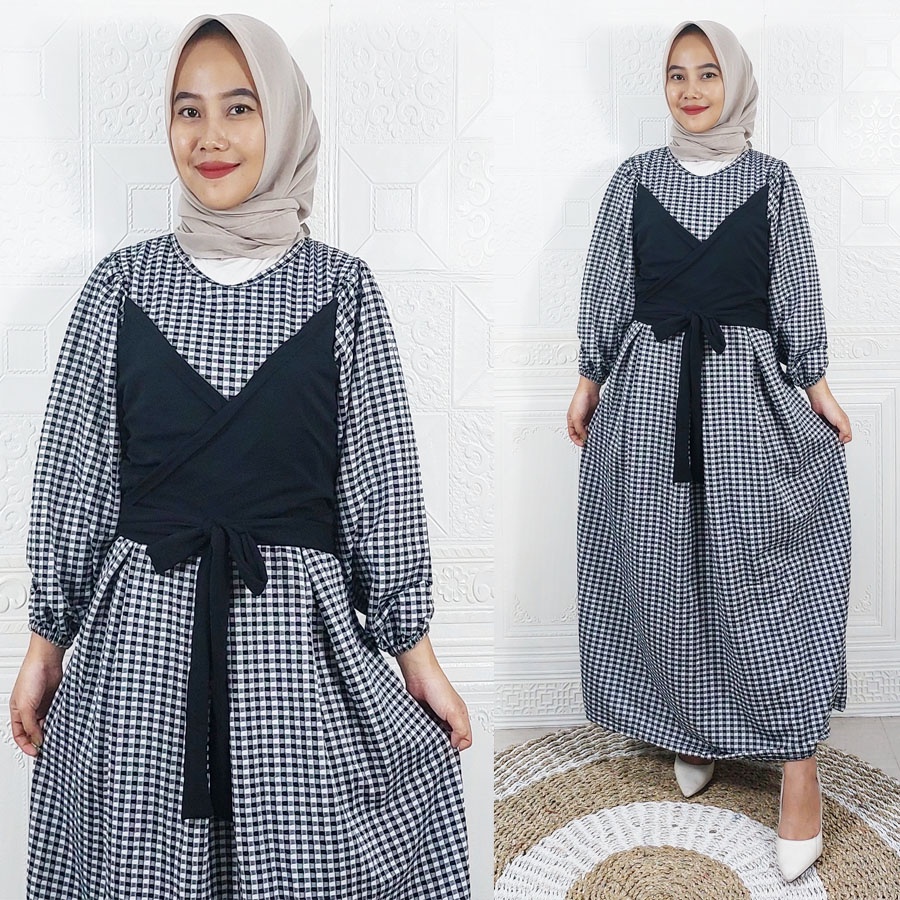 GAMIS LESTY LESTI KOTAK KOMBINASI WANITA MAXI GL FASHION