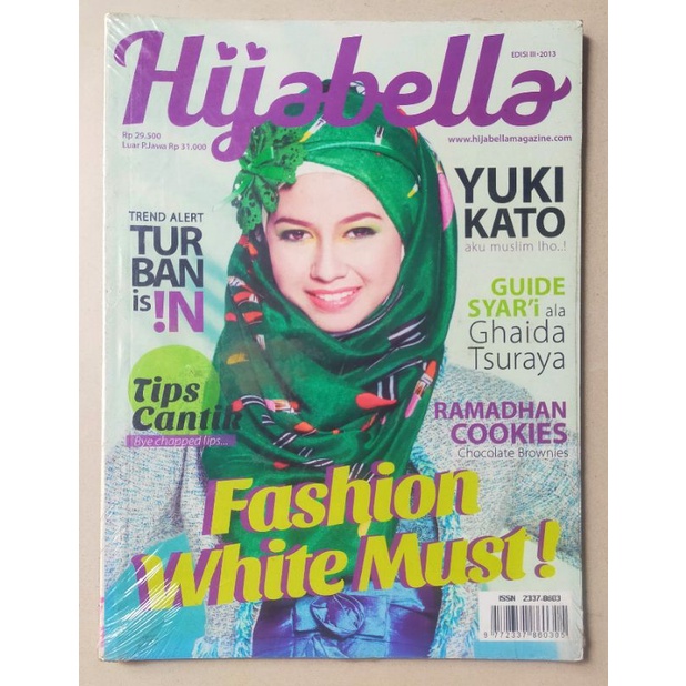 Majalah Hijabella edisi 03/2013 Cover : Yuki Kato (masih segel)