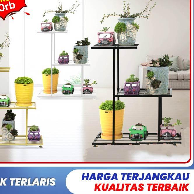 ♂ Goland Rak 3 Tingkat Rak Tanaman Rak Multifungsi Standing Planter ♨