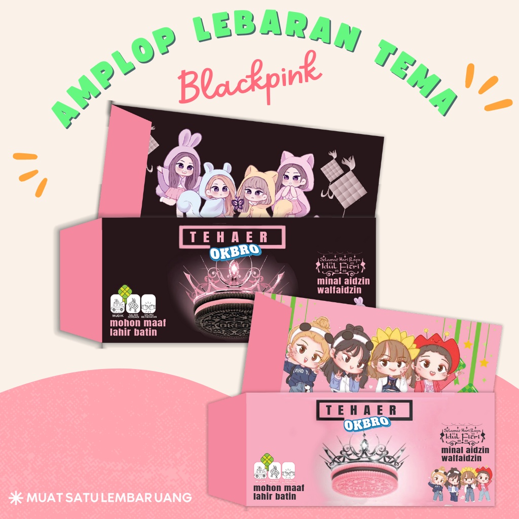 

amplop lebaran tema blackpink cute