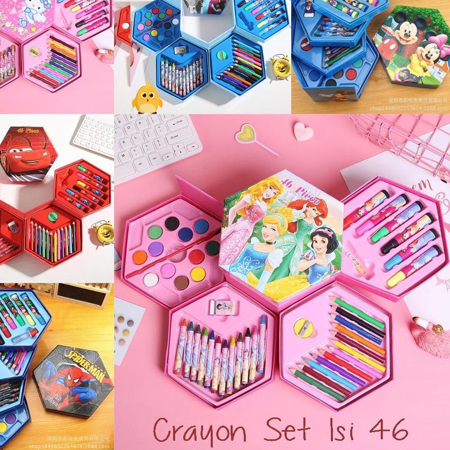 

Jangan Ragu Order Crayon Set Isi 46 Pensil Warna Spidol Alat Lukis Mewarnai Cat Air Kartun Anak 04J^