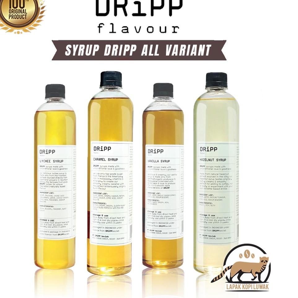 

➶ Dripp Syrup All Variant - Sirup Dripp Pandan, Caramel, Hazelnut, Vanilla, Lychee, Palm Sugar ☈