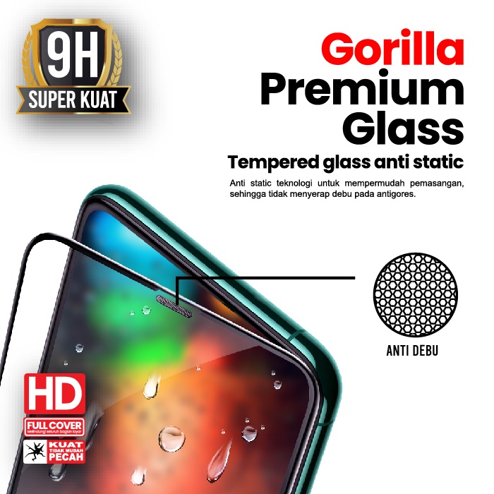 Tempered Glass / Anti Gores Kaca - Gorilla Premium Glass - Iphone 11 Pro Max / 12  Pro Max / 13 Pro 