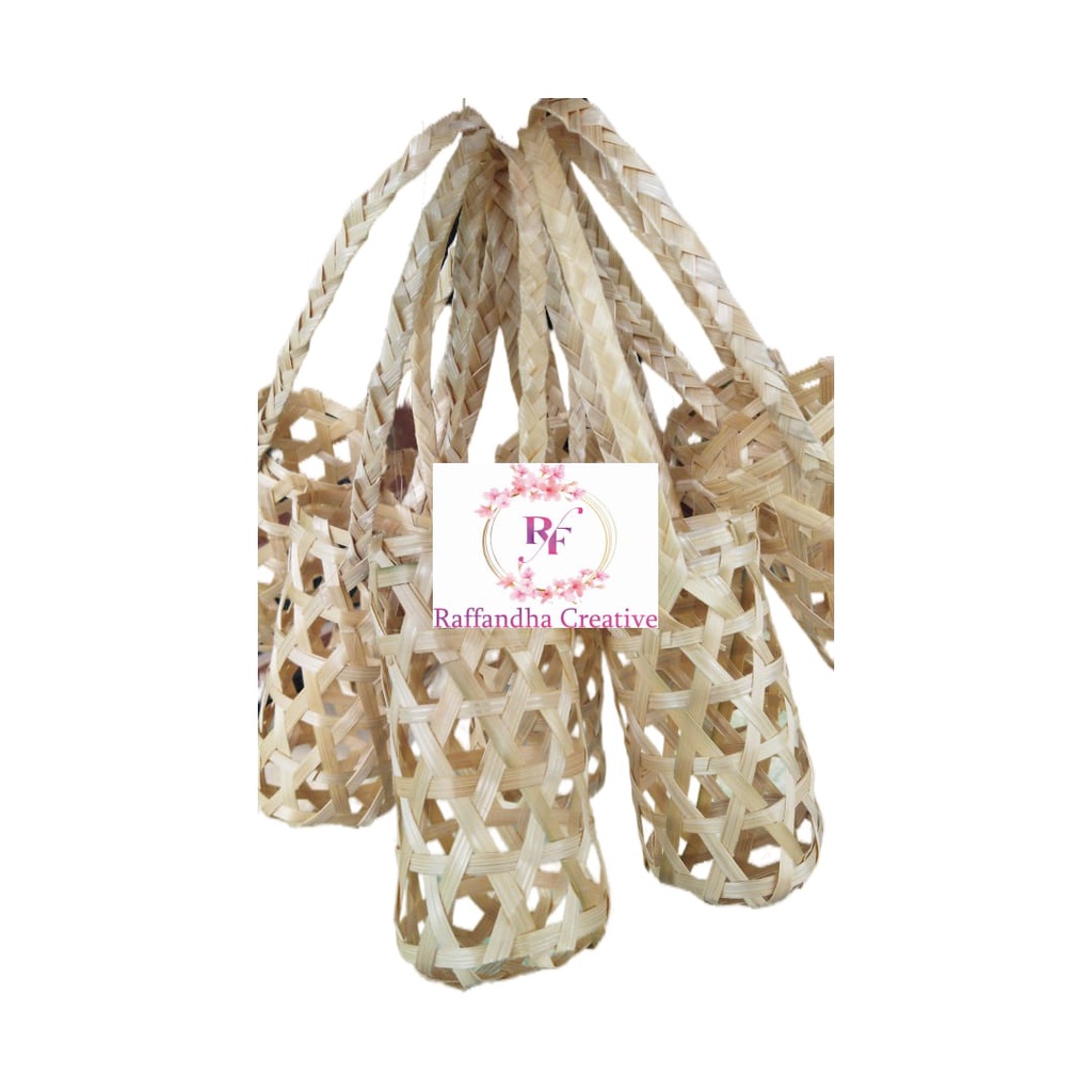 Tempat Botol Sirup | Tas Krongso | Tempat Botol Bambu | Tempat Botol Dari Anyaman | Tas Bambu | Tas 