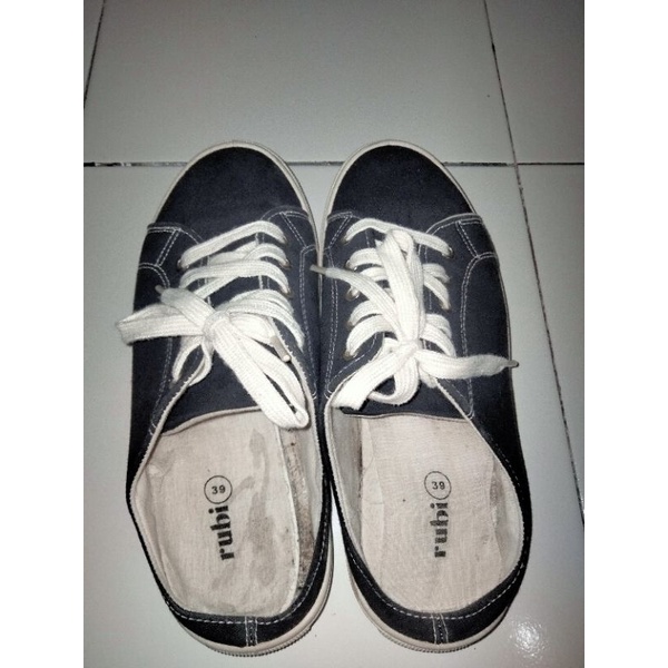 PRELOVED RUBI LACE UP MULE SLIP ON SURABAYA