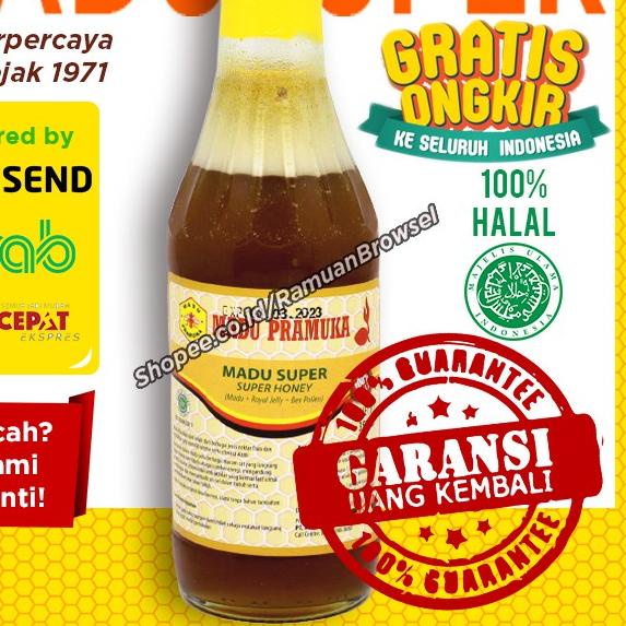 

♚ Super Pramuka 350ml ( + Pollen + Royal Jelly) Alami ➱