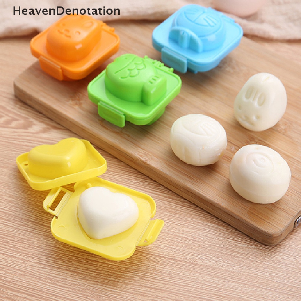 [HeavenDenotation] Cetakan Telur Lucu Kartun Bayi Rice Ball Mold 3D Egg Ring Bento Aksesoris Kelinci Beruang Ikan Telur Decorag Alat Dapur Gadget HDV