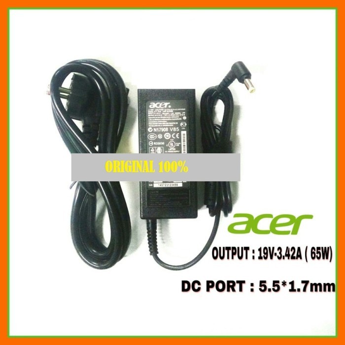 Adaptor Charger Carger Casan Original Laptop Acer Aspire 19V-3.42A