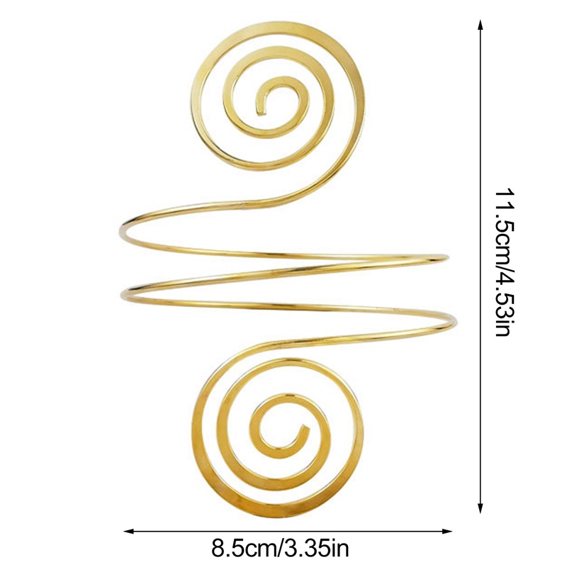 Simple Boho Coil Upper Arm Band Cuff Armlets Untuk Wanita Perempuan Arm Bangle Adjustable