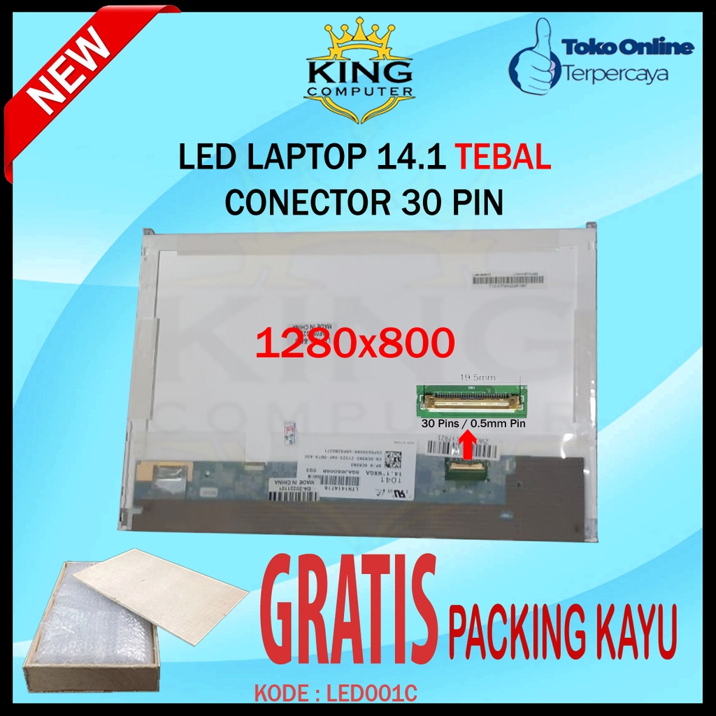 LED LCD LAPTOP 14.1 TEBAL 30 PIN 1280*800