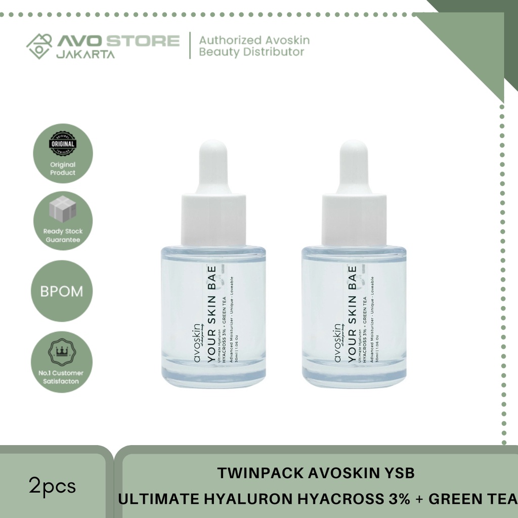 TWIN PACK Avoskin Your Skin Bae Ultimate Hyaluron HYACROSS 3% + Green Tea