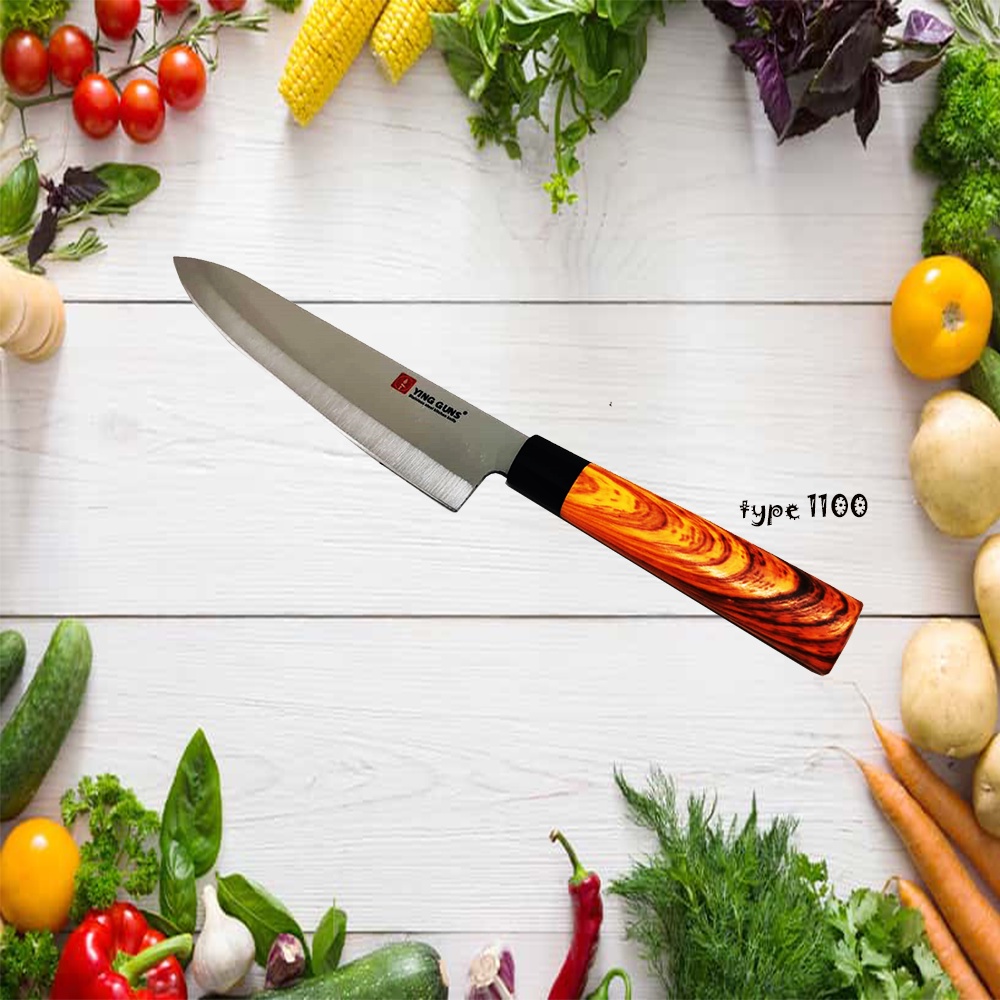 Pisau Dapur Gg Fiber Ying Guns Stainlless Stell  Kitchen Knief ( G1100 )