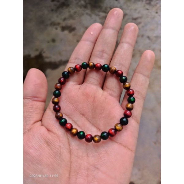 gelang tasbih tali arus model karet dim 6mm, 7mm