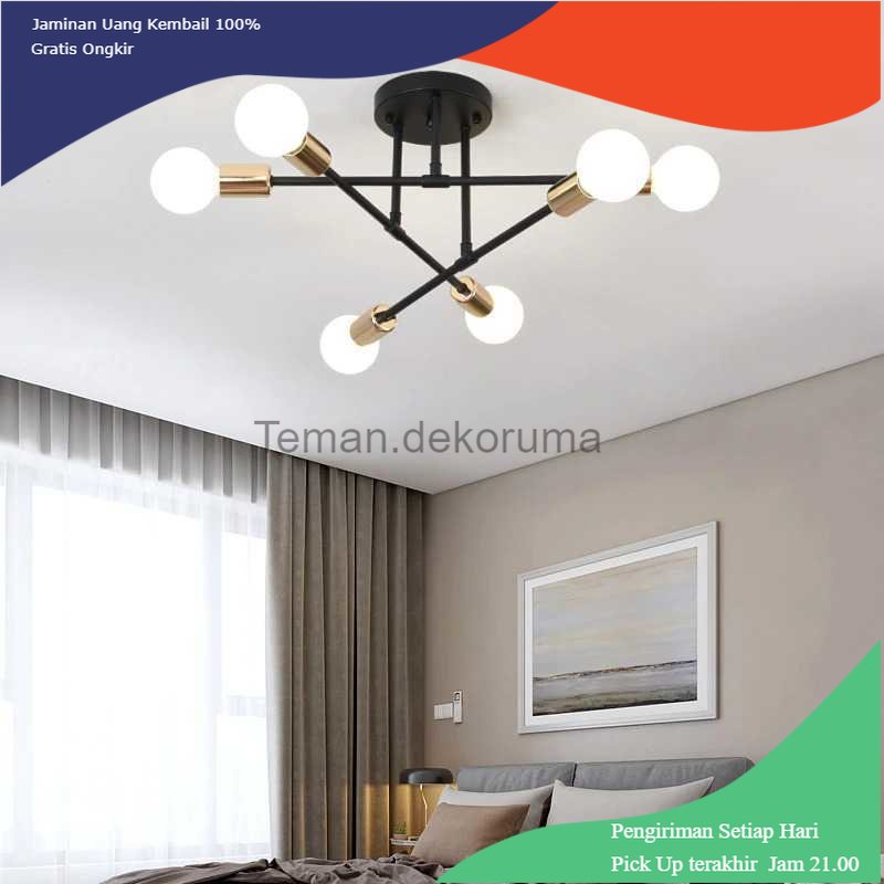 TD - LMP TaffLED Fitting Lampu Plafon LED Minimalis Cabang 6 E27 260V - X099