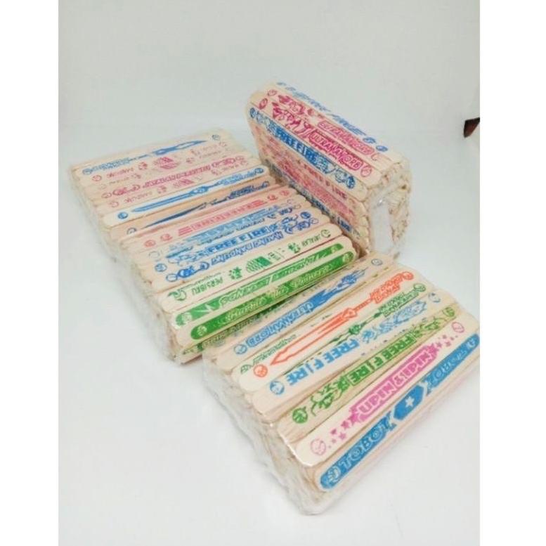 [KODE 1920] mainan stik kayu sablon adu gebrak /stik adu / stik eskrim