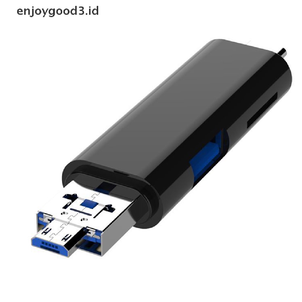 【 Rready Stock 】 Phone Computer Extension Headers Accessories High-speed Universal OTG Card Reader Adapter 5 in 1 Usb 2.0 Type C / Usb / Micro Usb / Tf / SD Memory Card Reader （ ID ）