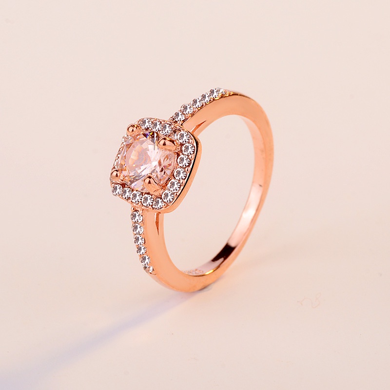 Goldkingdom Aksesoris Perhiasan Fashion Ready Stock Cincin Kawin Berlian Euro-american Ungu Pink Champagne Untuk Wanita