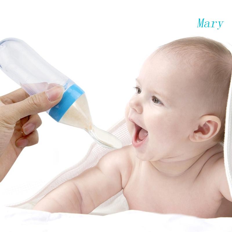 Mary Silicone Squeeze Feeding Spoon Botol Makan Bayi Balita Baby Shower