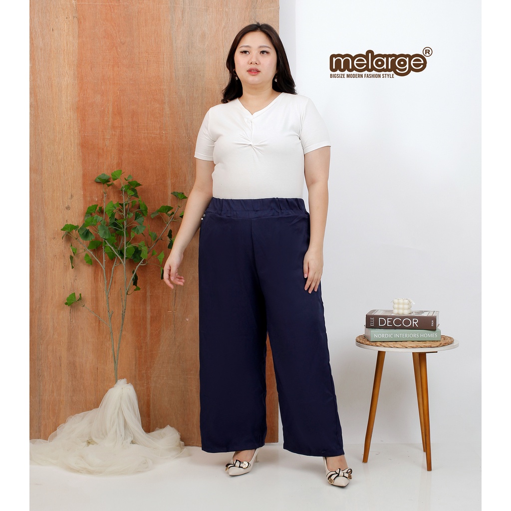 MELARGE - Kulot Jumbo Polos Melar Xxxxl 4xl 4l Celana Kantor Jumbo Celana Kerja Big Size Celana Kerja Jumbo