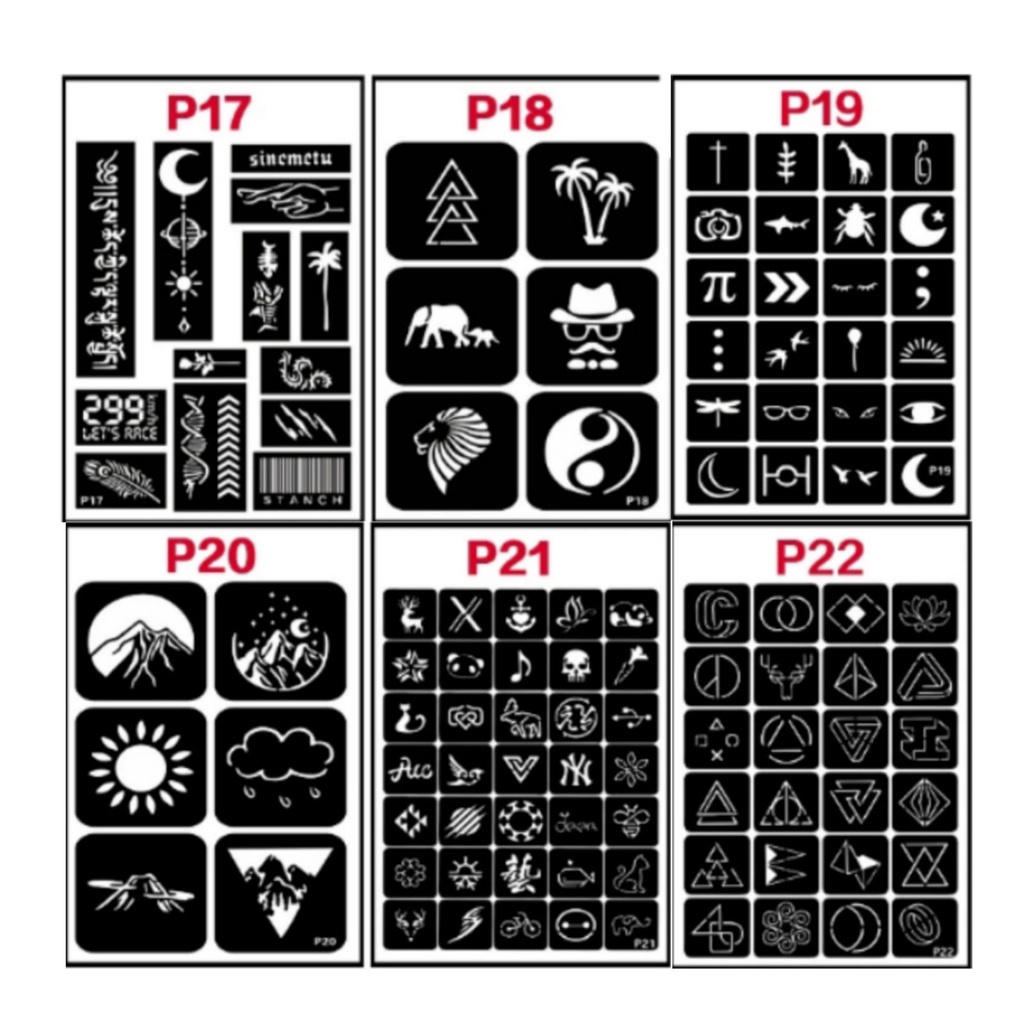IF-Pola Tato Temporer Tato Semi Permanen Seri P