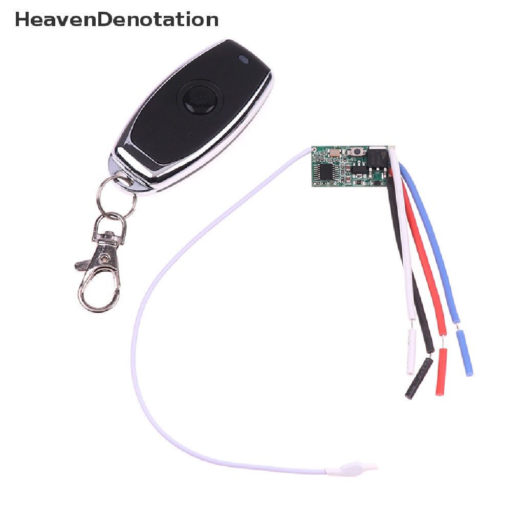 [HeavenDenotation] 433mhz Wireless RF Remote Control DC 3.6V-24V 1CH Saklar Relay Mini Lampu LED HDV