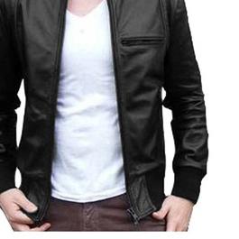 ➨ Jaket Semi Kulit Sintetis Pria Ariel Lis Hitam ►