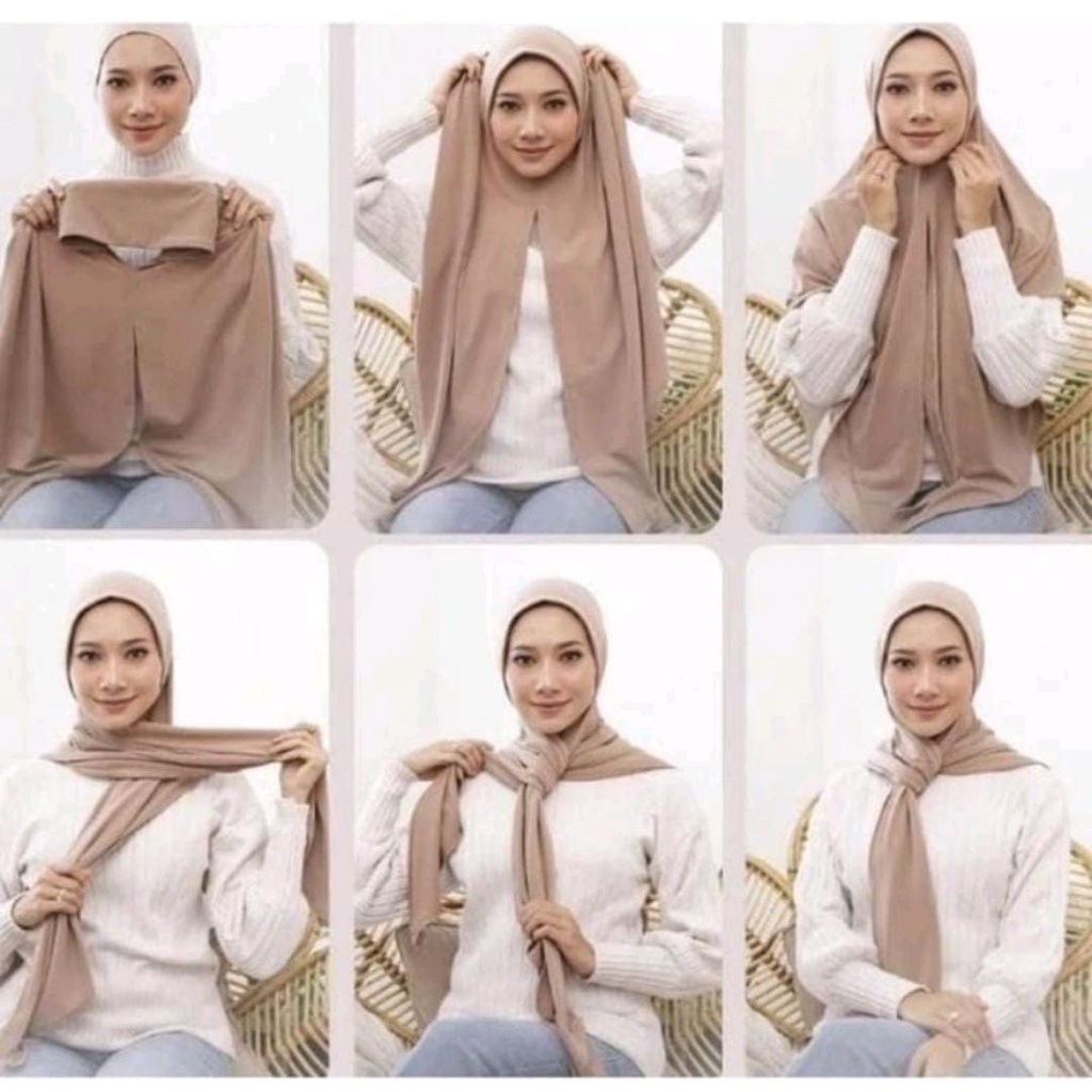 Jilbab Instan Jersey Segitiga jersey premium