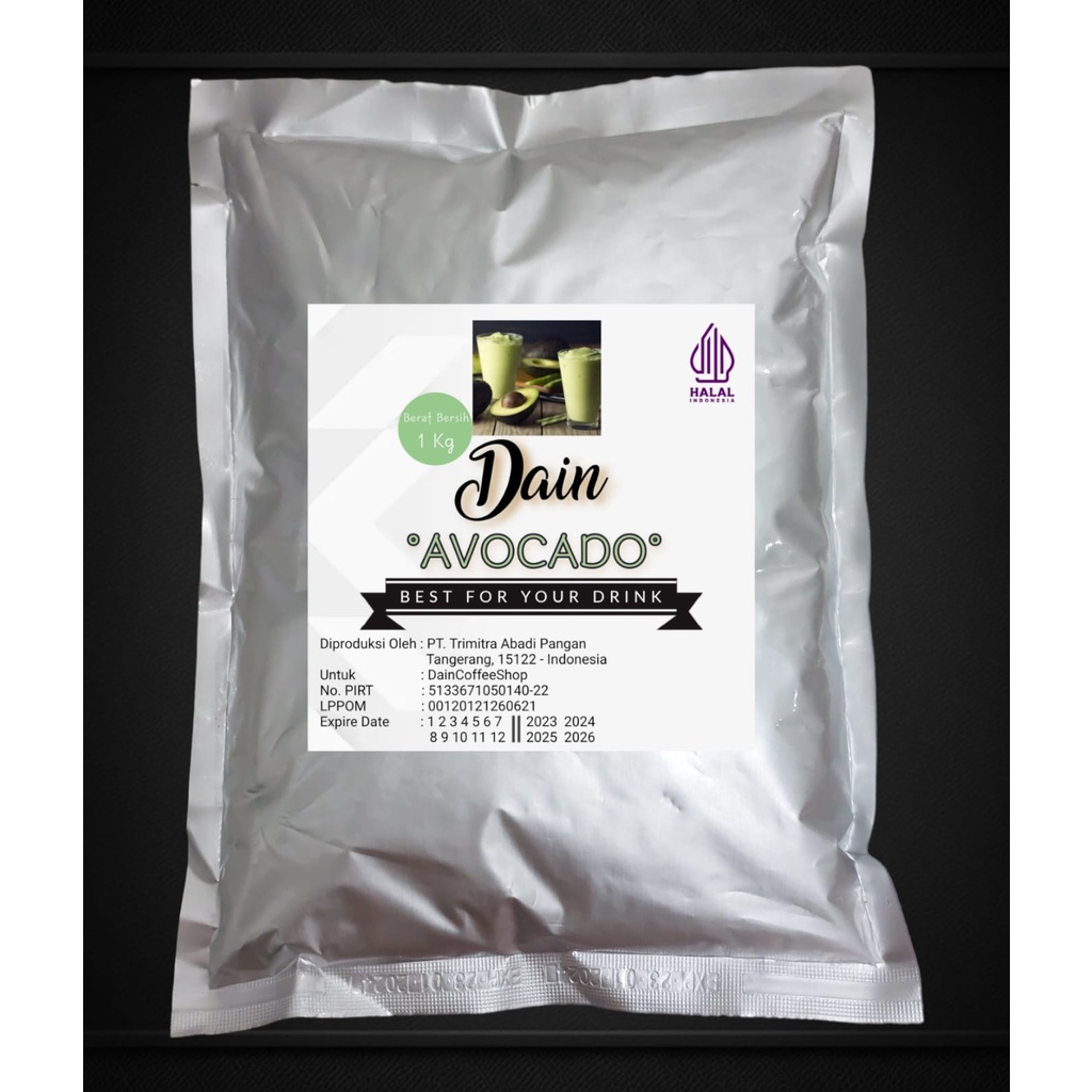 

Dain Powder Mix Rasa Avocado Bubuk Minuman Instant Powder 1000gr Murah dan Halal