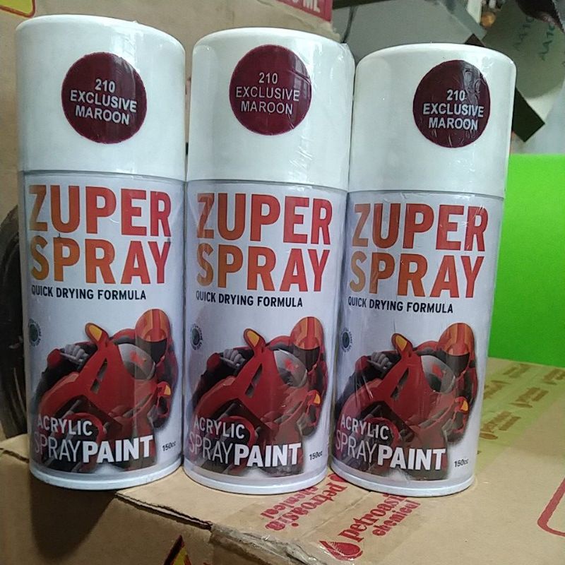 cat semprot pilok pilox zuper spray Exclusive maroon 210 150cc merah maroon marun tua