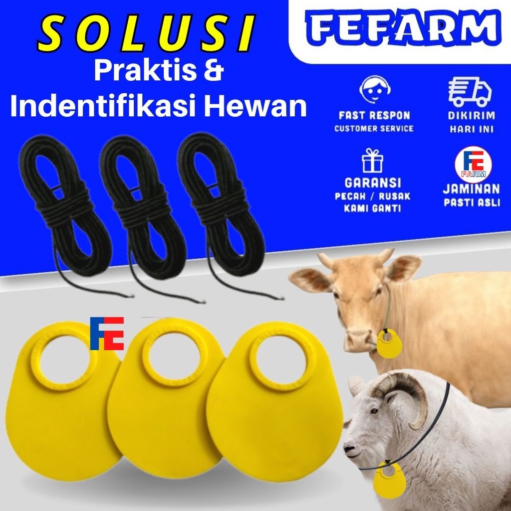 NECK TAG NECKTAG KALUNG TERNAK (1pcs) SAPI DOMBA KAMBING APLIKATOR FEFARM