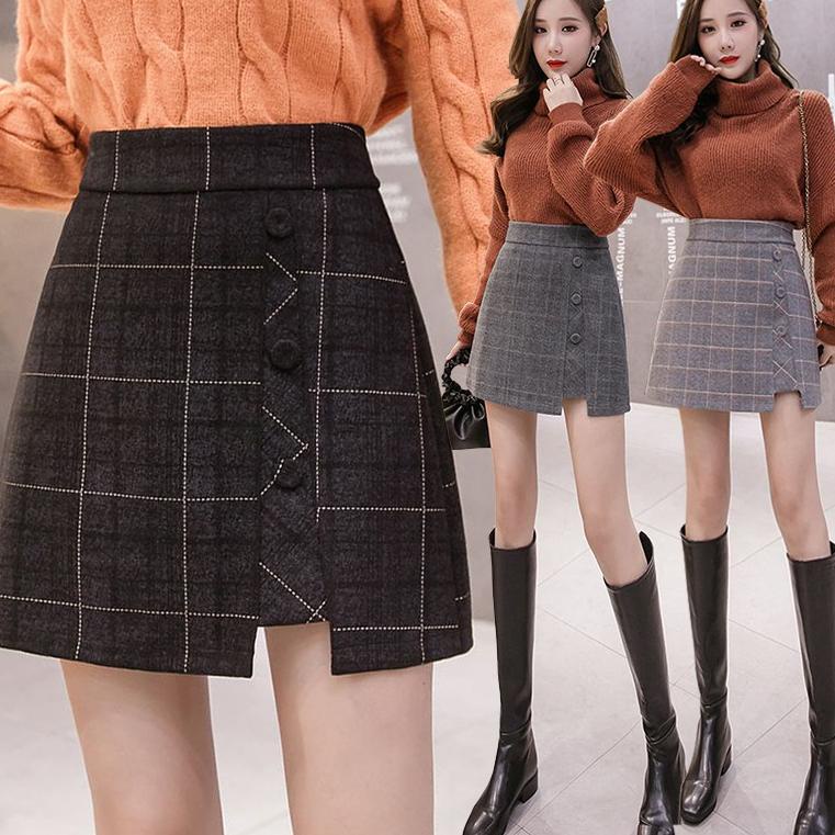 Recomended KARAKOREA 827 Minju Skirt/Rok Mini/Autumn Skirt/Rok Pendek/Rok korea/Rok Autumn//Rok Wint