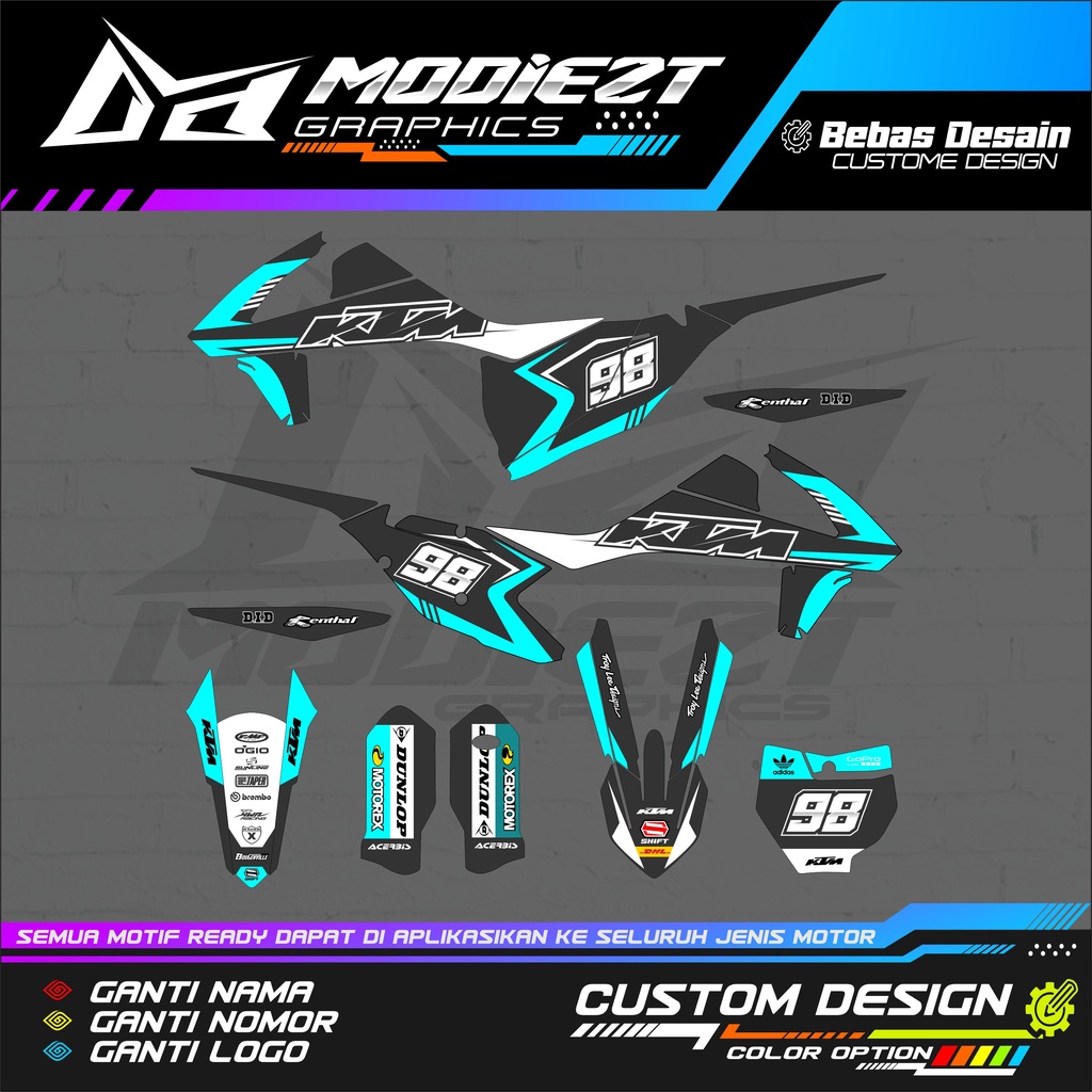 DECAL KTM 250 2015 - 2017/KTM SIXDAY STRIPING KTM 250 STRIPING FUL BODY