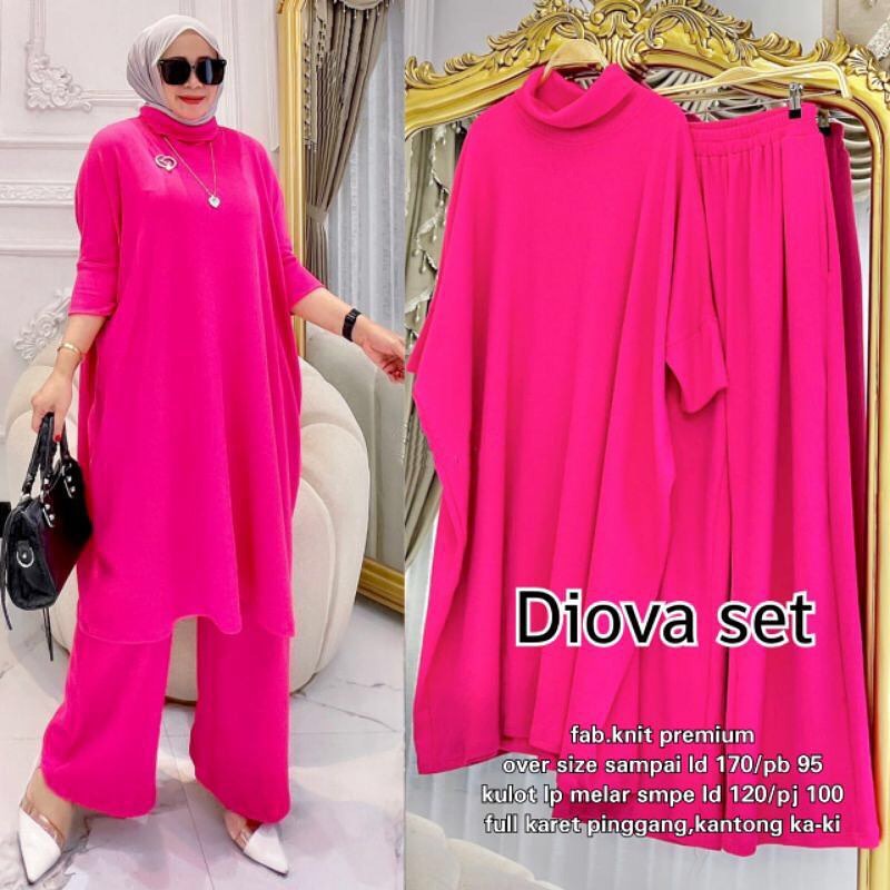 DIOVA SET WD Bahan KNIT PREMIUM SIZE M L XL DAN XXL PB 95 CM DAPAT BAJU ATASAN + CELANA PANJANG SETELAN WANITA KOREAN STYLE MUSLIM TERBARU 2023 KEKINIAN SET WANITA KONDAGAN TERBARU ONE SET KNIT WANITA VIRAL