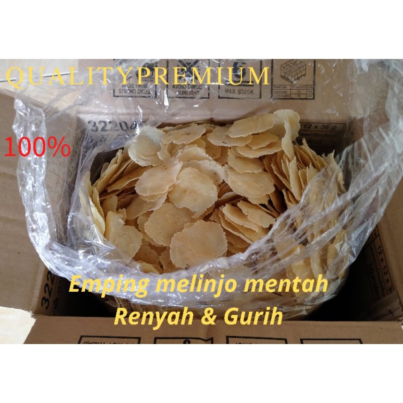 

1kg Emping Melinjo Mentah Super Kering Siap Goreng Kualitas Bagus