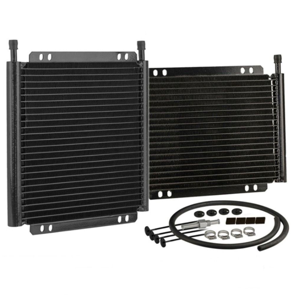 LANFY Transmission Oil Cooler 11 15 20 26 Baris Pengganti Otomatis Manual Alumunium Teletransmission Convertor Rapid Cool Plate