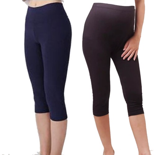 Legging Pendek 3/4 - Leging 3/4 Bawah Lutut Bahan Spandek Premium