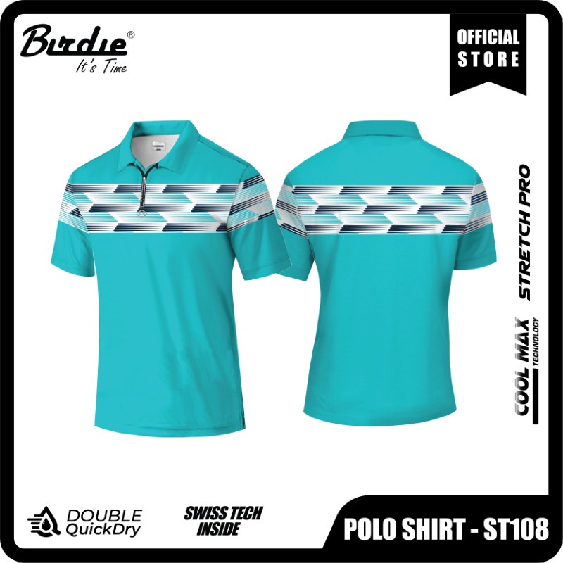 BIRDIE Sublime ST108 Golf Shirt Male Kaos Golf Polo Pria Kaos Olahraga