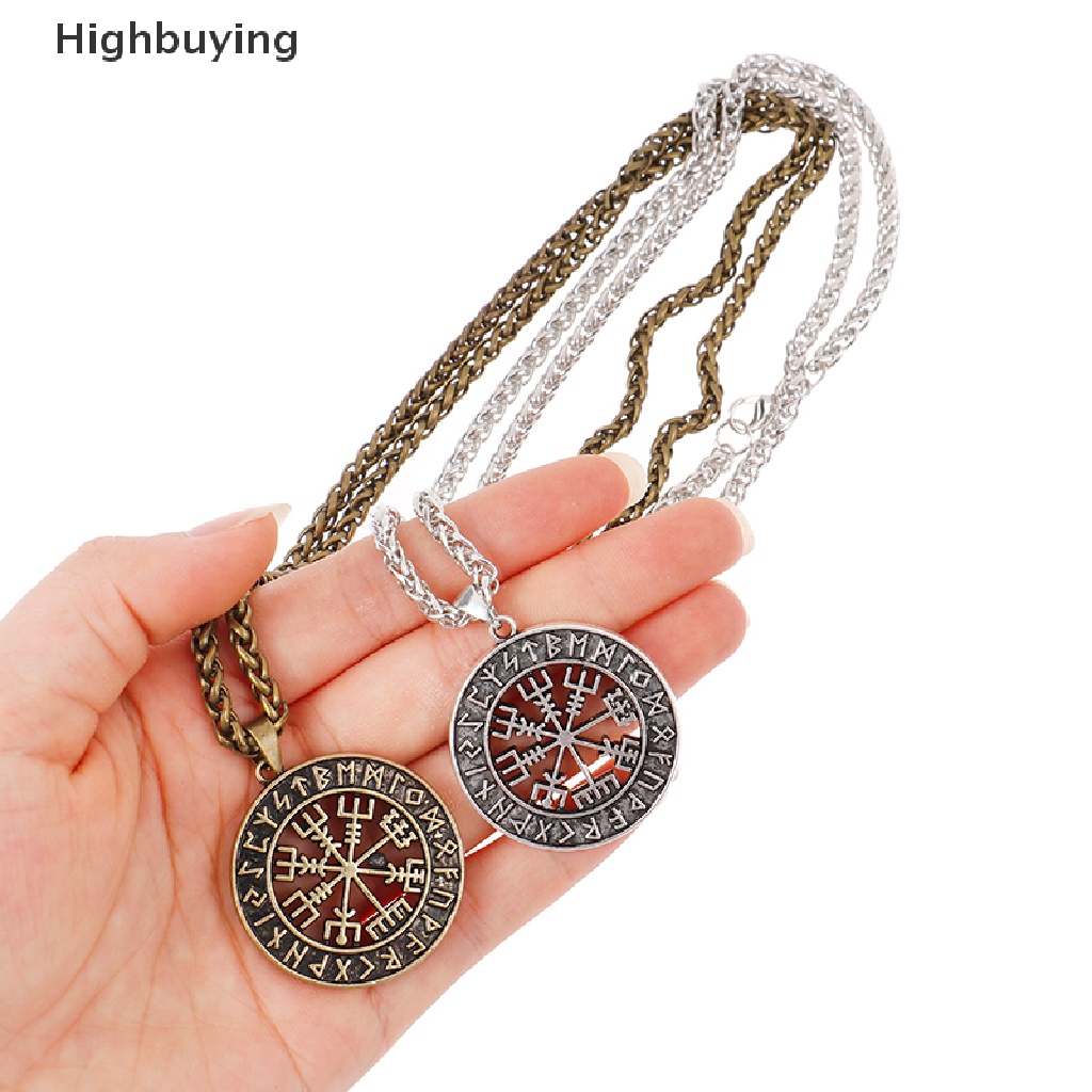 Hbid Norse Viking Simbol Norse Bajak Laut Vegvisir Kompas Liontin Kalung Jimat Hadiah Glory