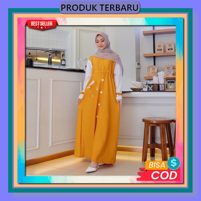 Asahy Dress / Crinkle Airflow / Gamis Wanita Pesta Kondangan Lebaran Terbaru / Long Dress / Dress Ma