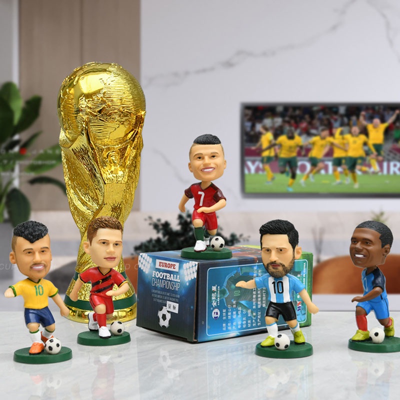Carton Lionel Messi Action Figures Kylian Mbappé Neymar Toy Kids Xmas Gift