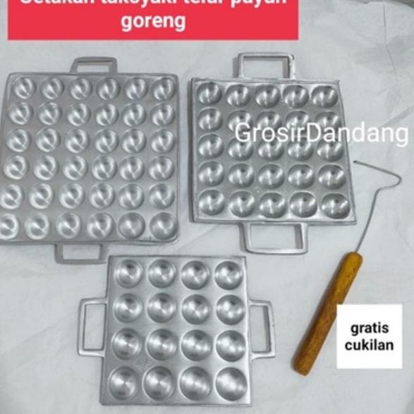 Cetakan Takoyaki Terkerak telur puyuh goreng isi 16/25/36 sutil  ~