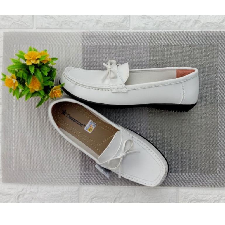 Ready SEPATU KERJA FLAT PANTOFEL RAMPEL PITA ASLI CANTIK DESANTOS ORINAL 37 - 41 / B20