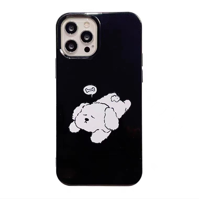 IPHONE Ins Dream Puppy Cocok Untuk Iphone14 14pro 14plus 13 13mini 13pro 13prm iPhone12 7Plus 8Plus Xr XS 13 12mini Pro Max Empat Sudut Casing Ponsel Tahan Guncangan