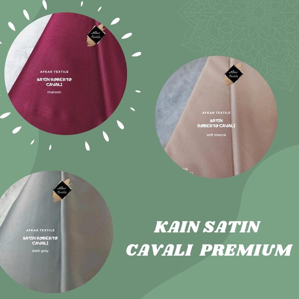 Ready Stok [SATIN TERLARIS] KAIN SATIN CAVALI PREMIUM - Kain Saten Silky Bridesmaid
