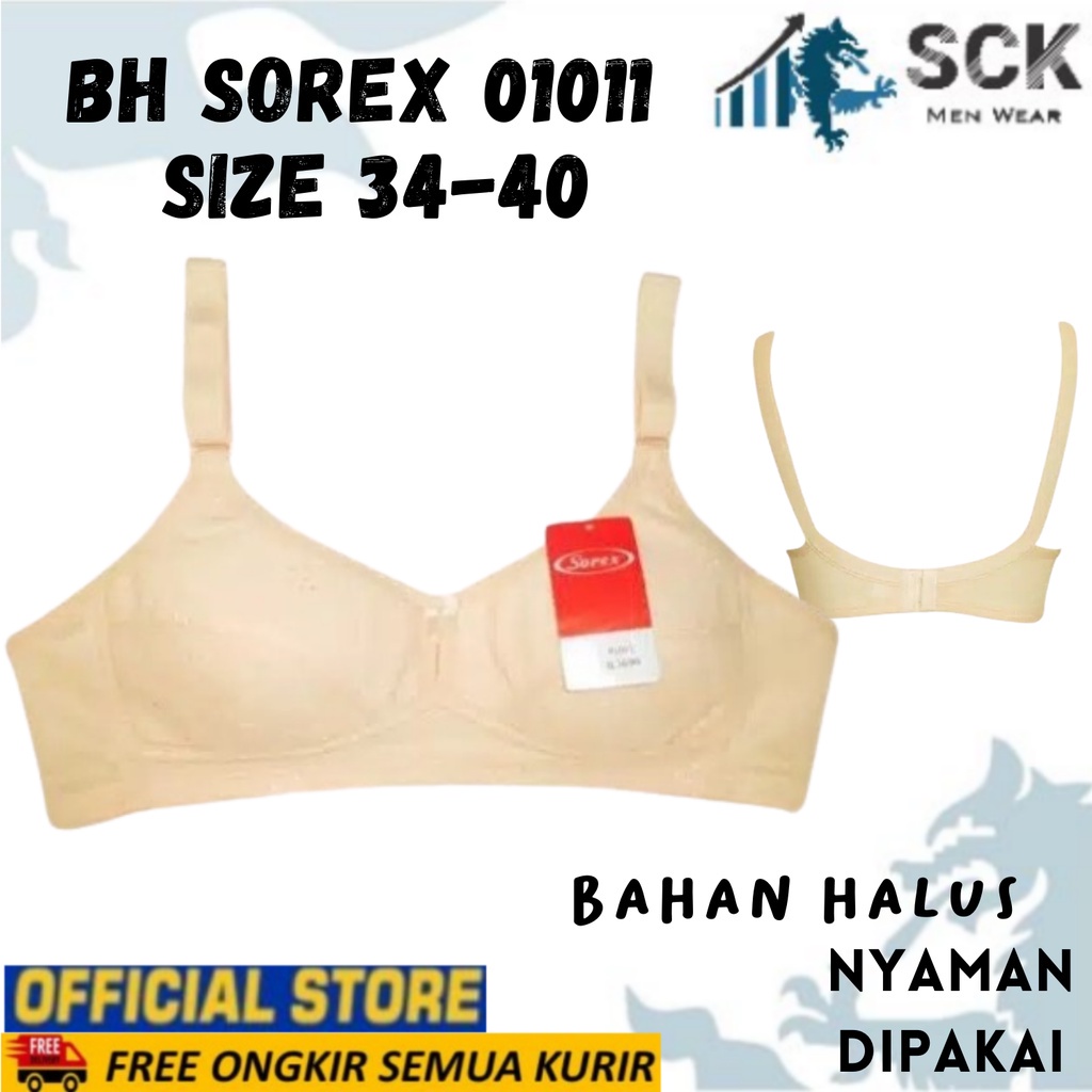 BH SOREX 01011 Busa Tipis Tanpa Kawat Brokat / Pakaian Dalam Wanita / BH Full Cup Perempuan - sckmenwear GROSIR