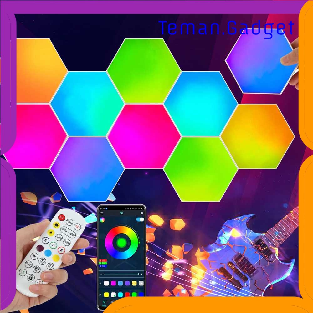 TG-LMP Yabstrip Lampu Hias Hexagonal LED RGB Smart App Control 6 PCS - HD003