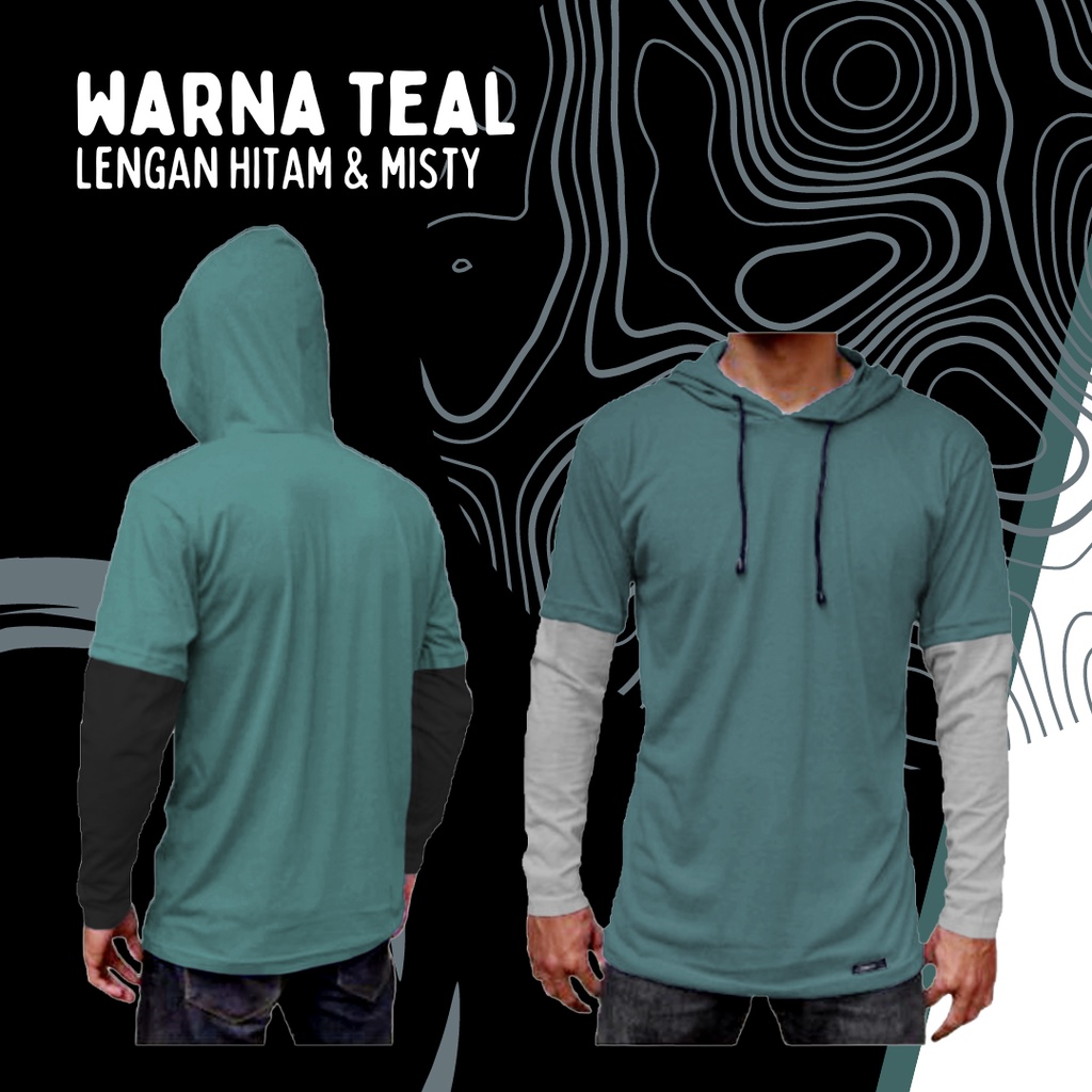 KAOS HOODIE ORIGINAL LENGAN PANJANG / KAOS KUPLUK LENGAN PANJANG HARGA TERBAIK BAHAN 100% KATUN