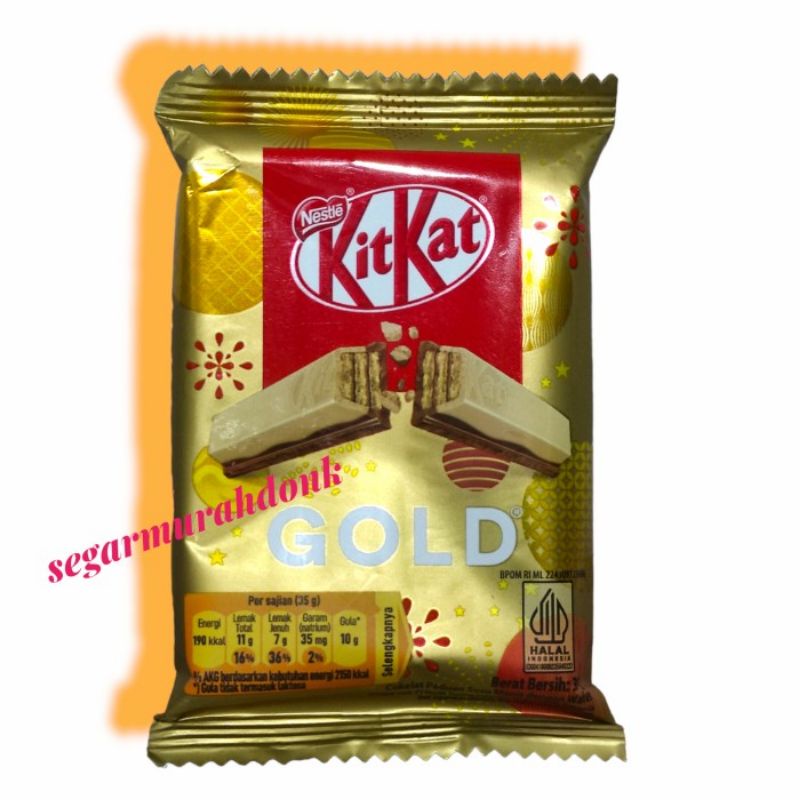 KITKAT GOLD Wafer Coklat 4F 35 gram kit kat