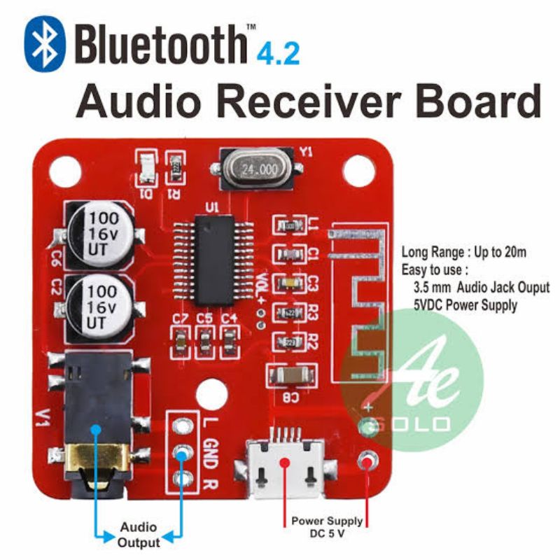 Jual Bluetooth Audio Receiver Modul Bluetooth Receiver Bluetooth ...